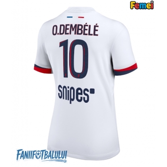 Paris Saint-Germain Ousmane Dembele #10 Tricou Fotbal Replică 2025-26 Femei Deplasare